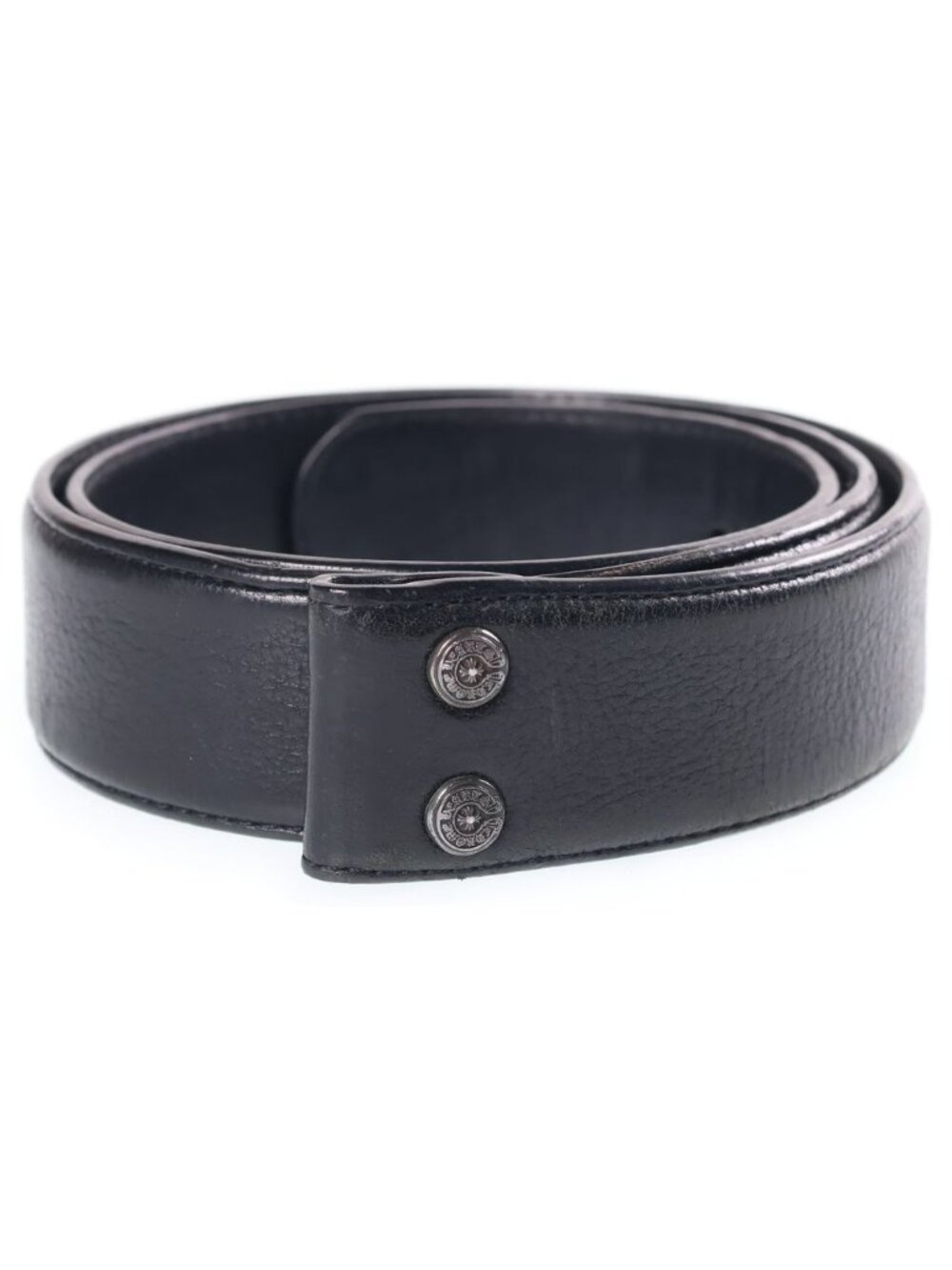 Chrome Hearts 1.5 Strap Horseshoe Rivets Leather Belt Black